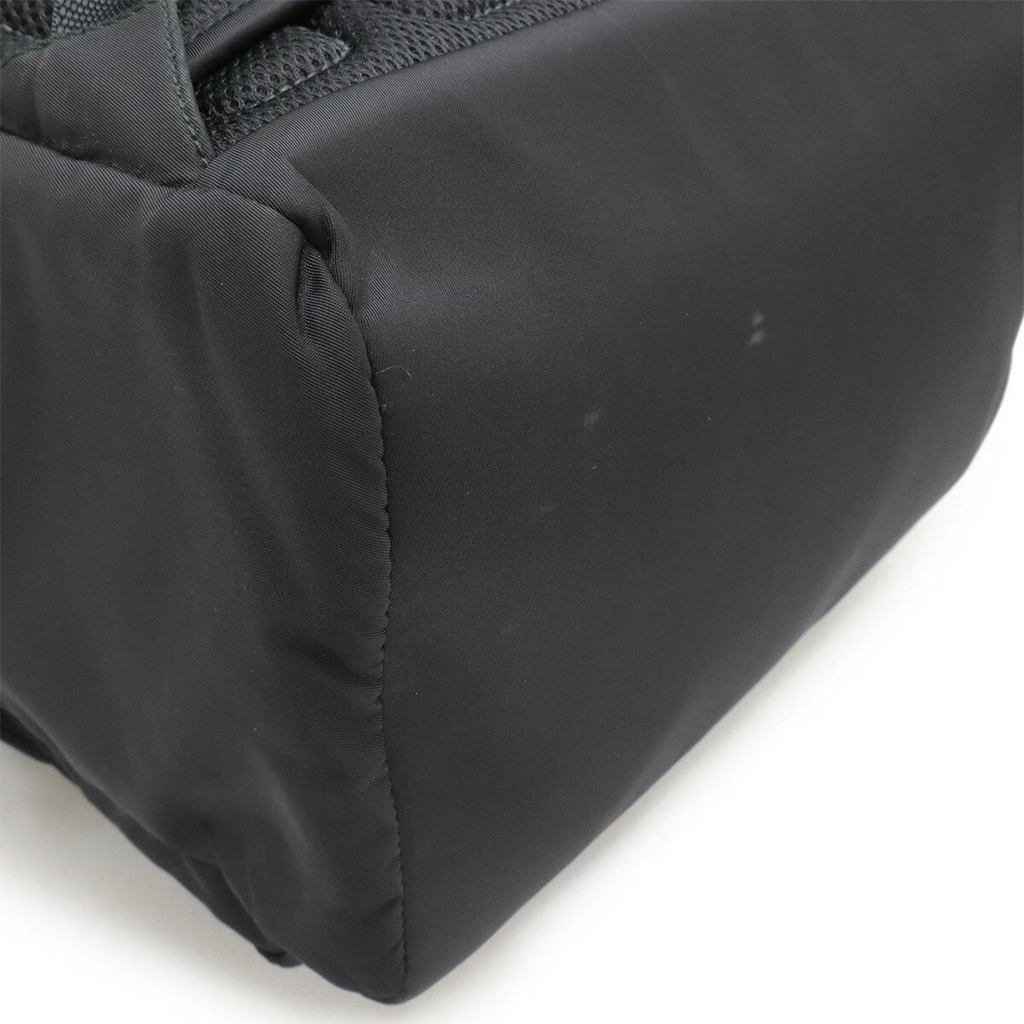 Prada  Nylon Leather Backpack (Pre-Owned)