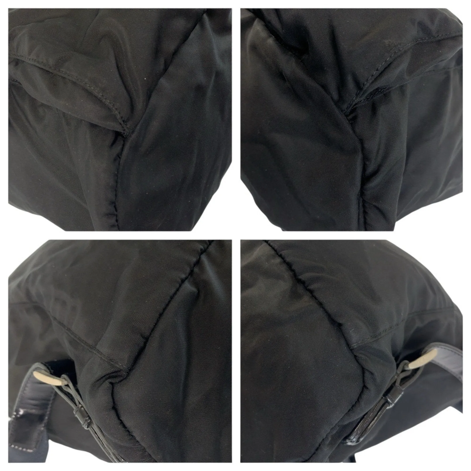 Prada Nylon Leather Backpack (Pre-Owned)