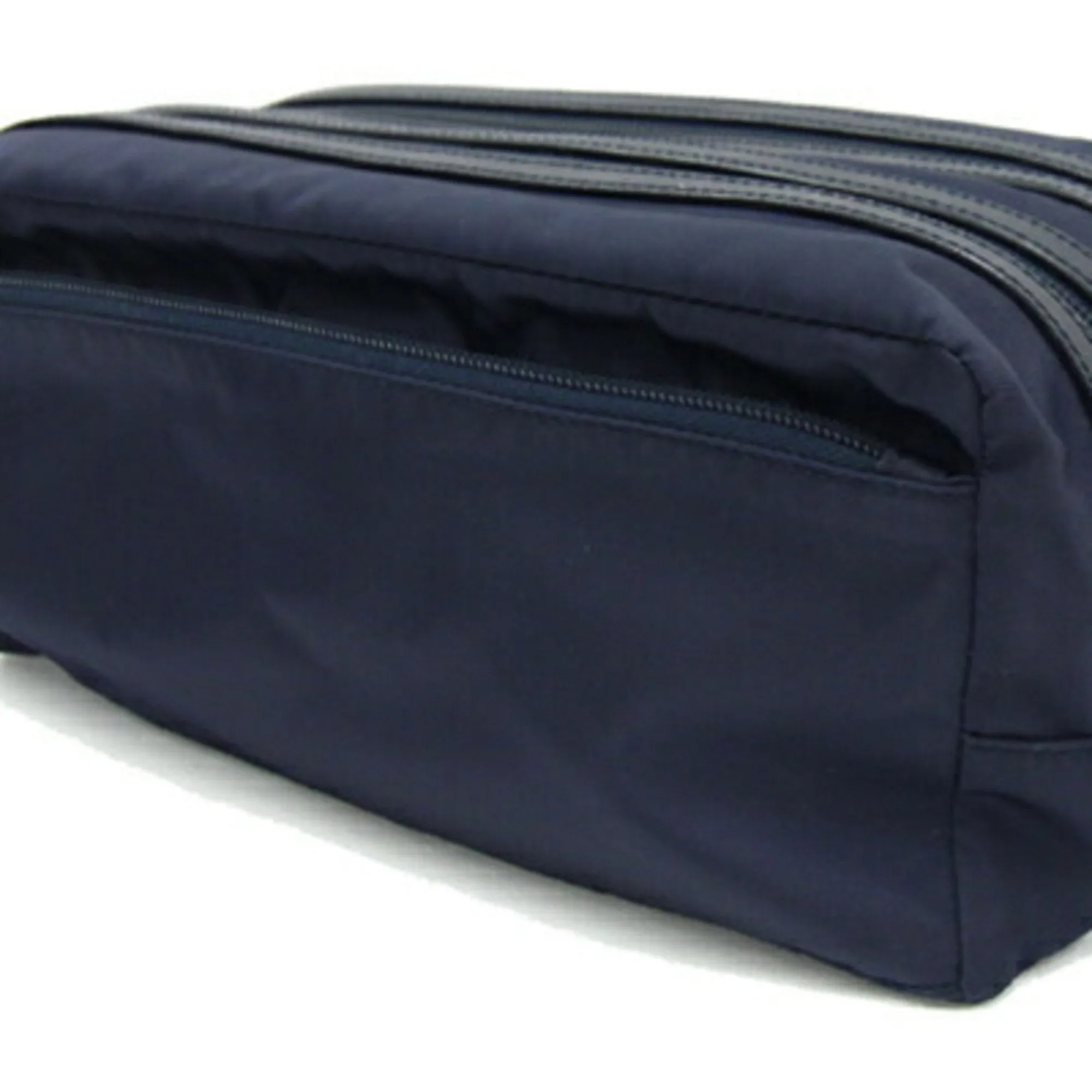 Prada Nylon Leather Clutch Bag (Pre-Owned)