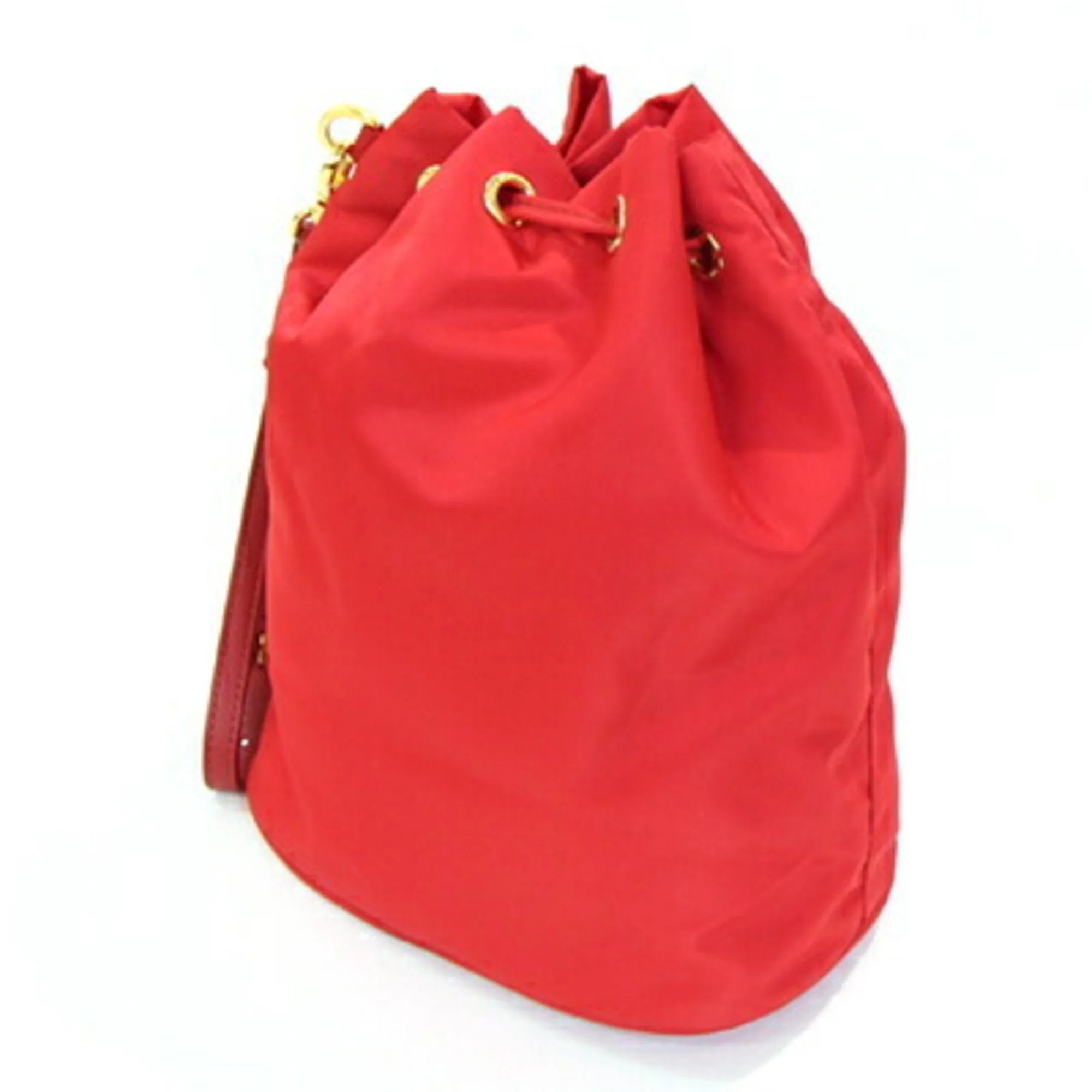Prada Nylon Leather Handbag Pouch (Pre-Owned)