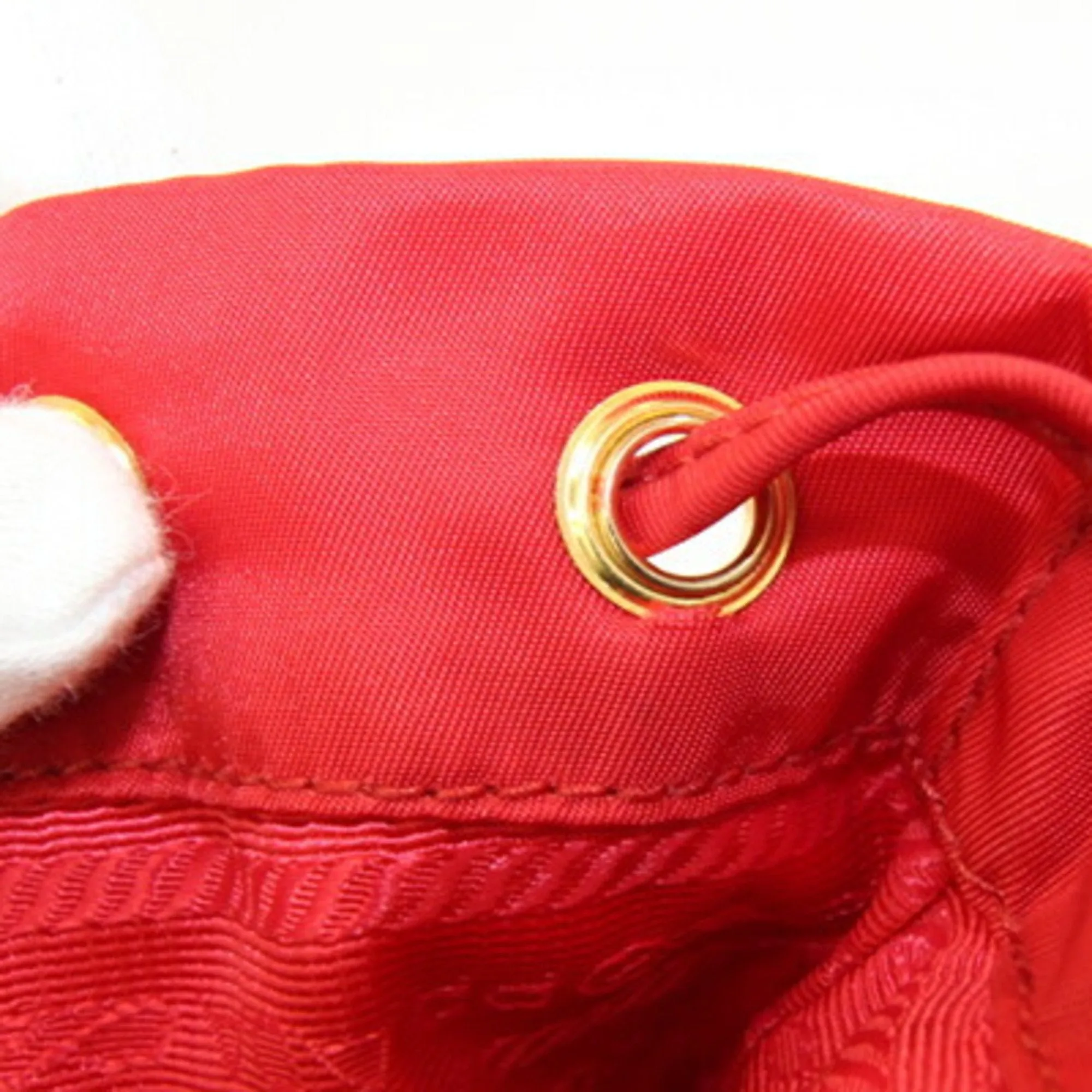 Prada Nylon Leather Handbag Pouch (Pre-Owned)