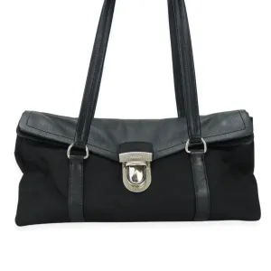 Prada  Nylon Leather Handbag (Pre-Owned)