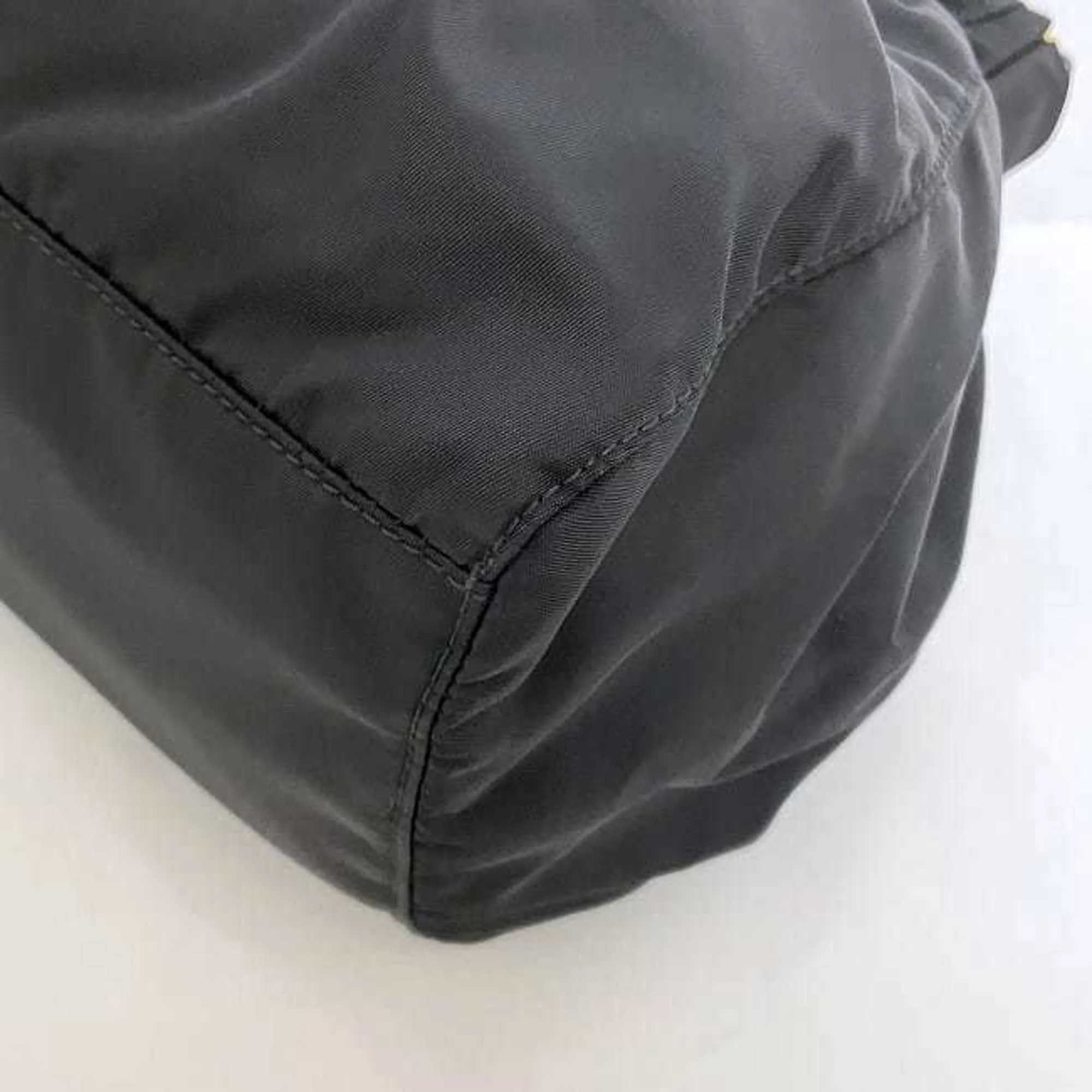 Prada  Nylon Leather Handbag (Pre-Owned)
