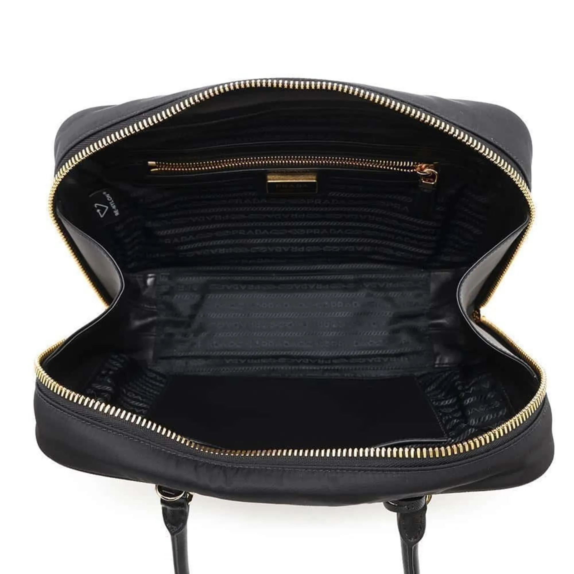 Prada Nylon Leather Handbag (Pre-Owned)