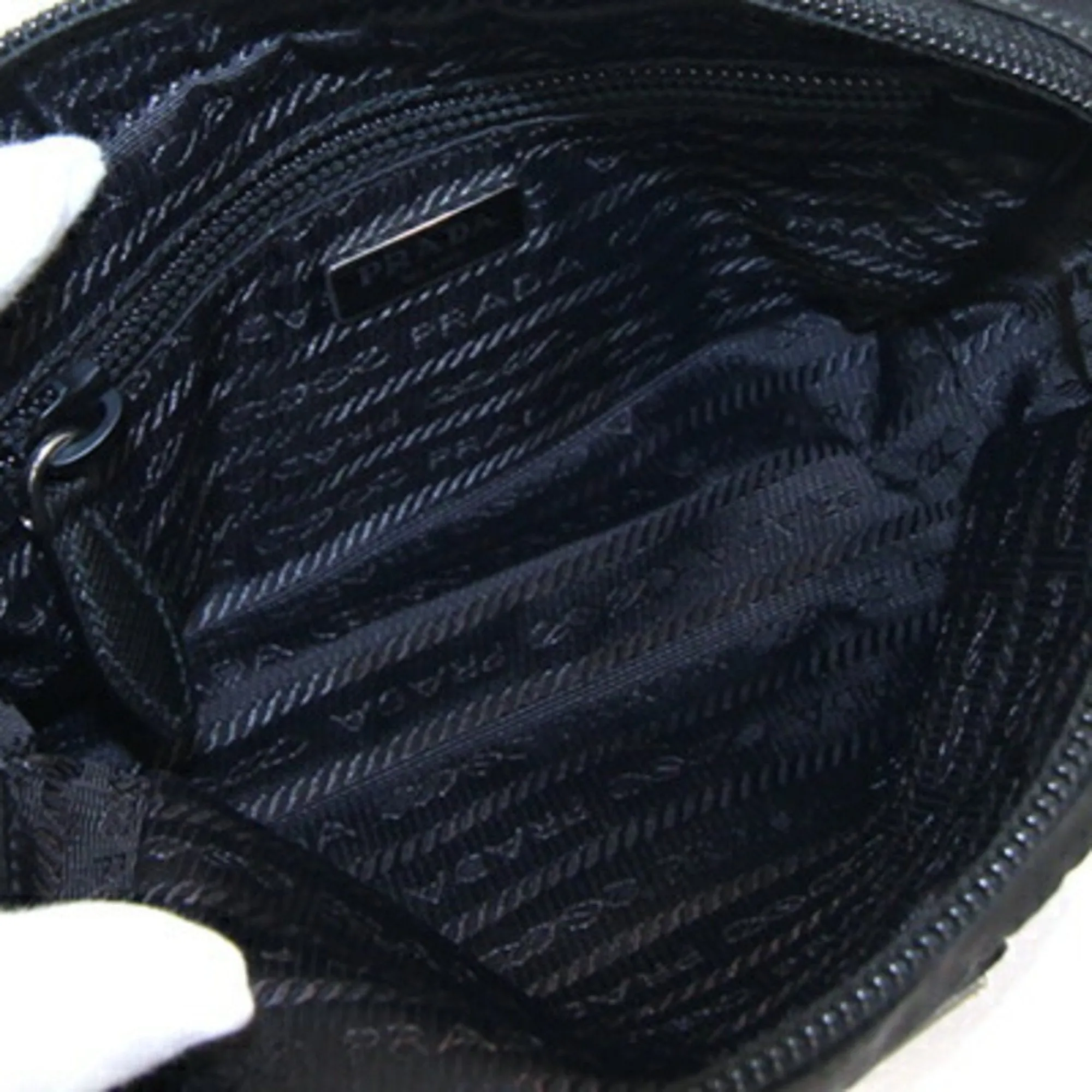 Prada Nylon Leather Pouch (Pre-Owned)