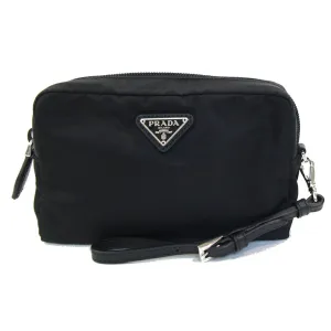 Prada Nylon Leather Pouch (Pre-Owned)