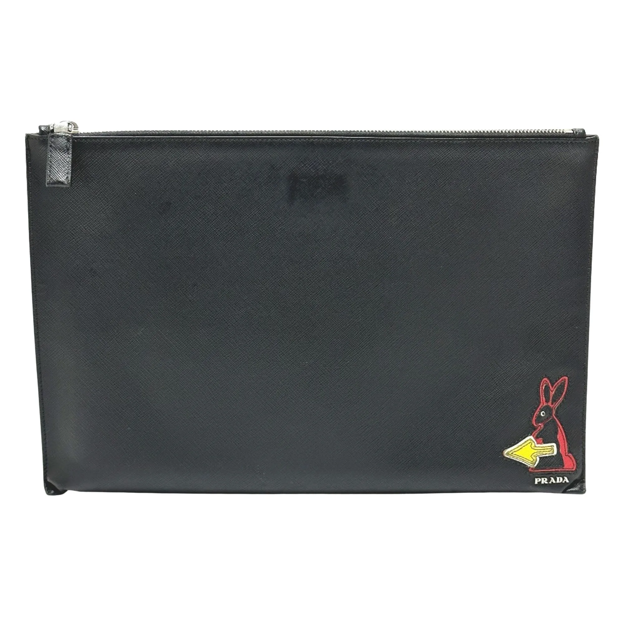 Prada Saffiano Leather Clutch Bag (Pre-Owned)