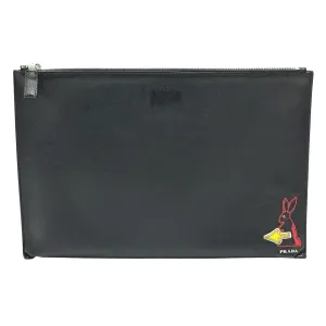 Prada Saffiano Leather Clutch Bag (Pre-Owned)