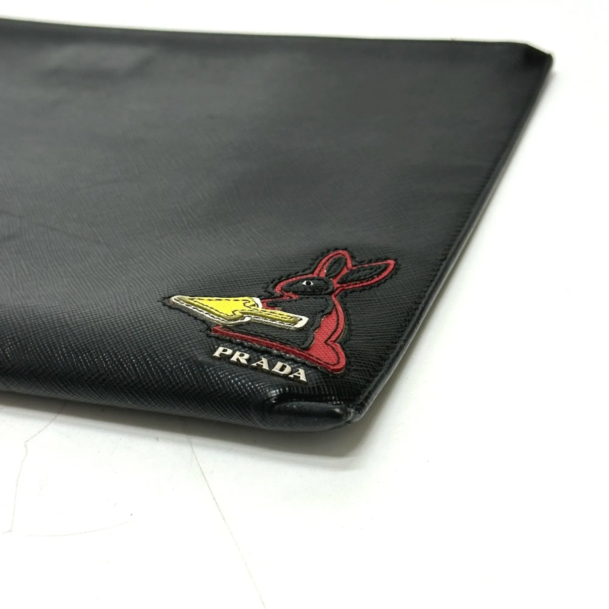 Prada Saffiano Leather Clutch Bag (Pre-Owned)