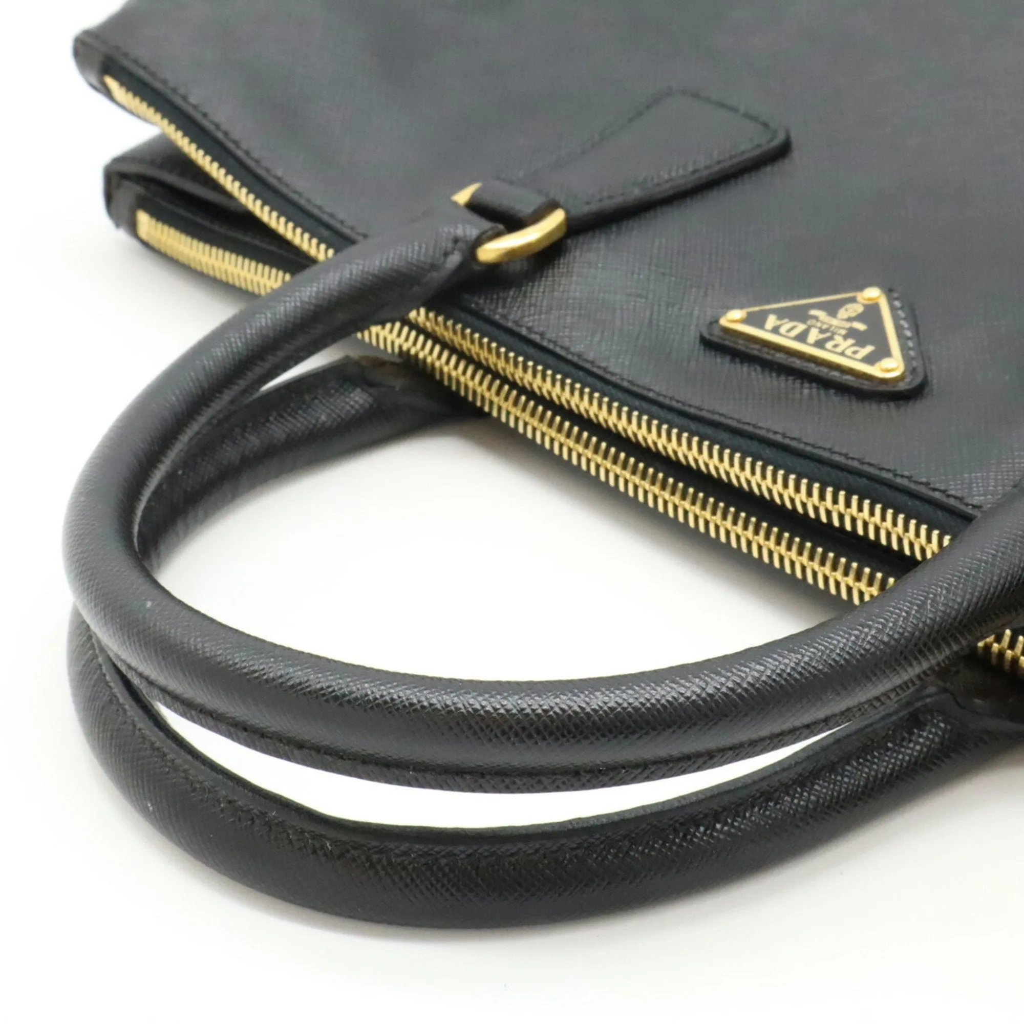 Prada Saffiano  Leather Handbag Tote Bag (Pre-Owned)