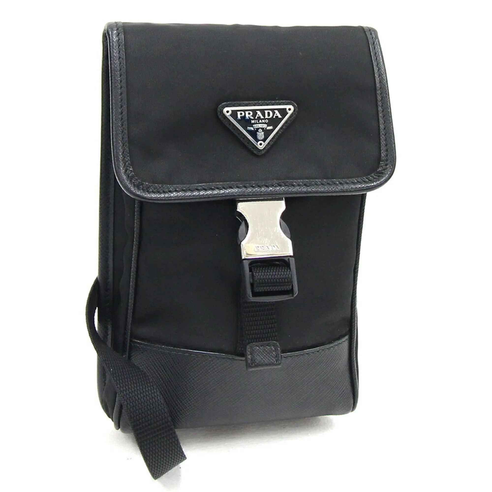 Prada Saffiano Synthetic Clutch Bag (Pre-Owned)