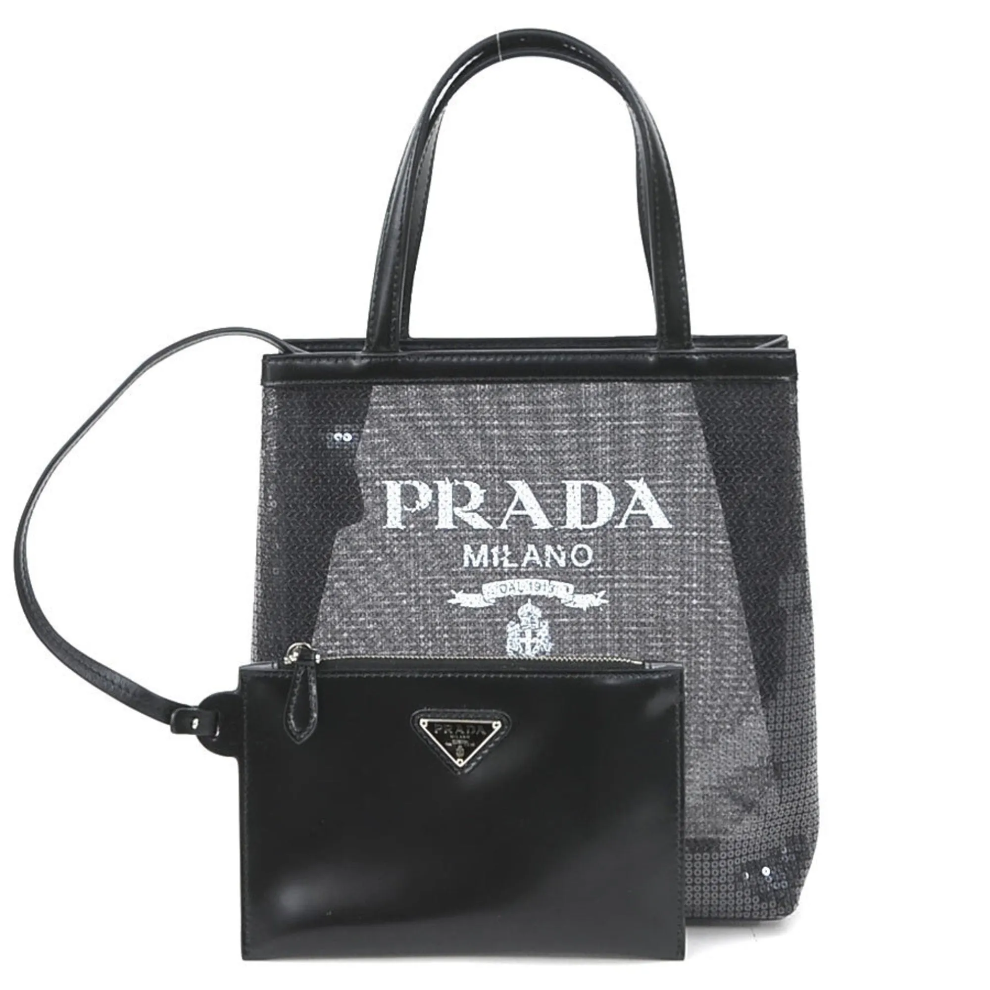 Prada Spangles Leather Handbag (Pre-Owned)