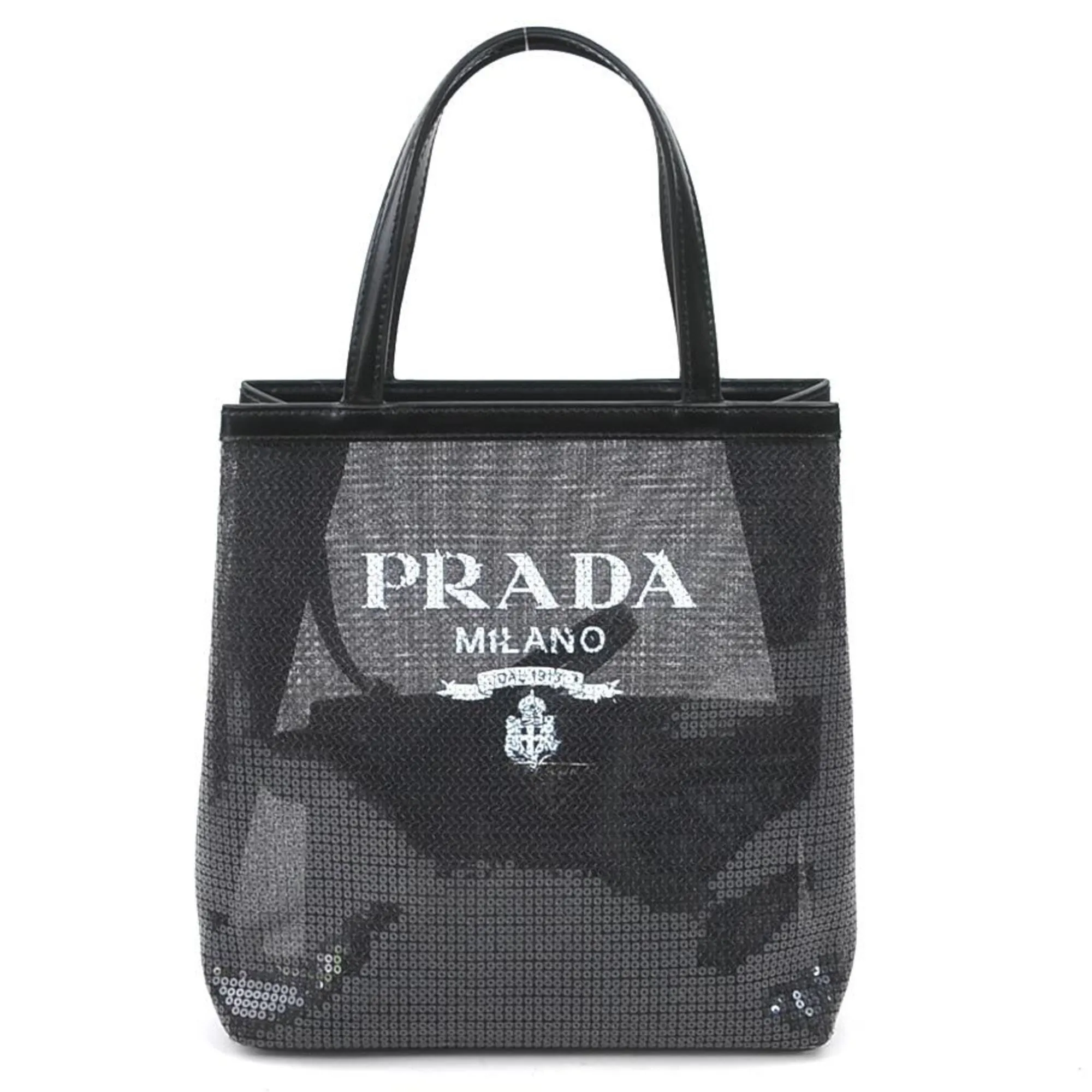 Prada Spangles Leather Handbag (Pre-Owned)