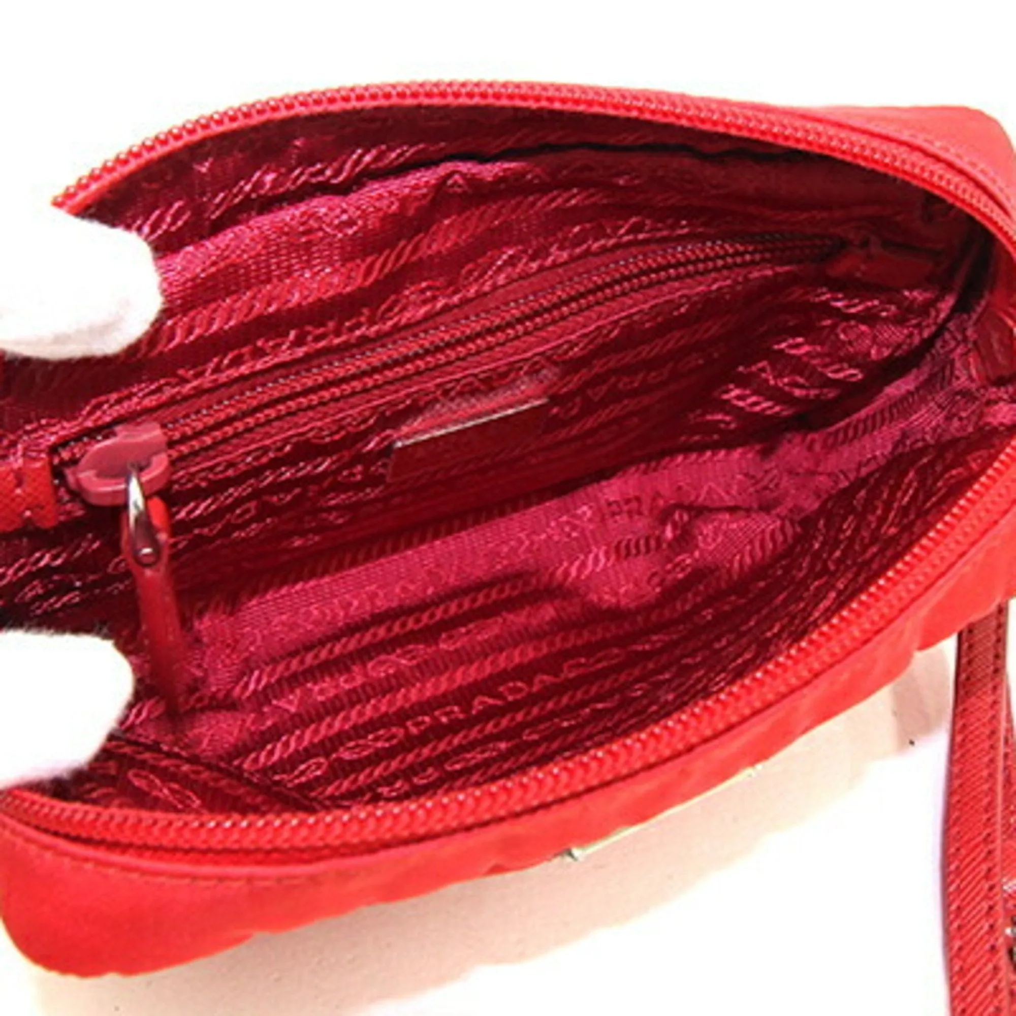 Prada Tessuto Synthetic Clutch Bag (Pre-Owned)