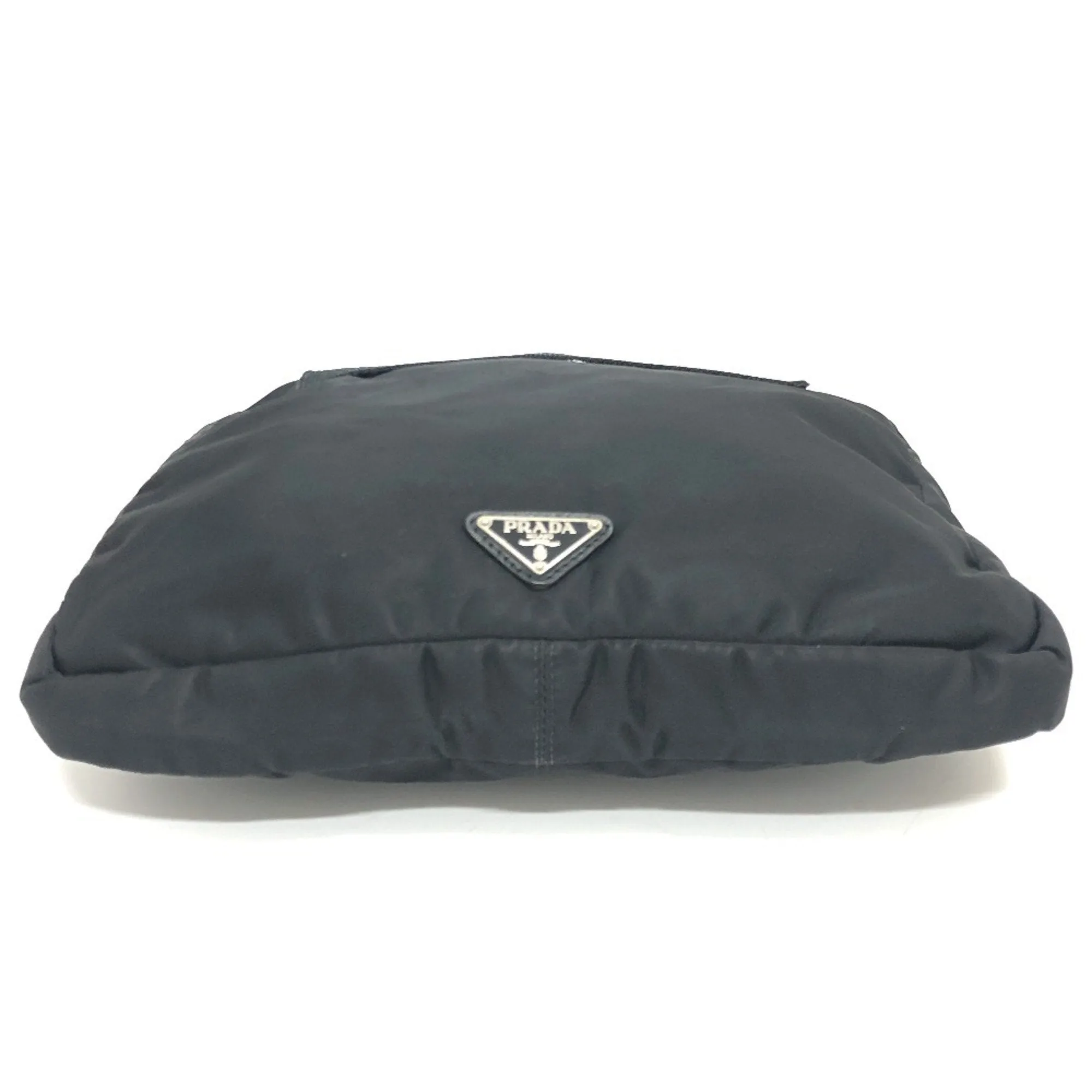 Prada Triangle Logo Synthetic Clutch Bag (Pre-Owned)