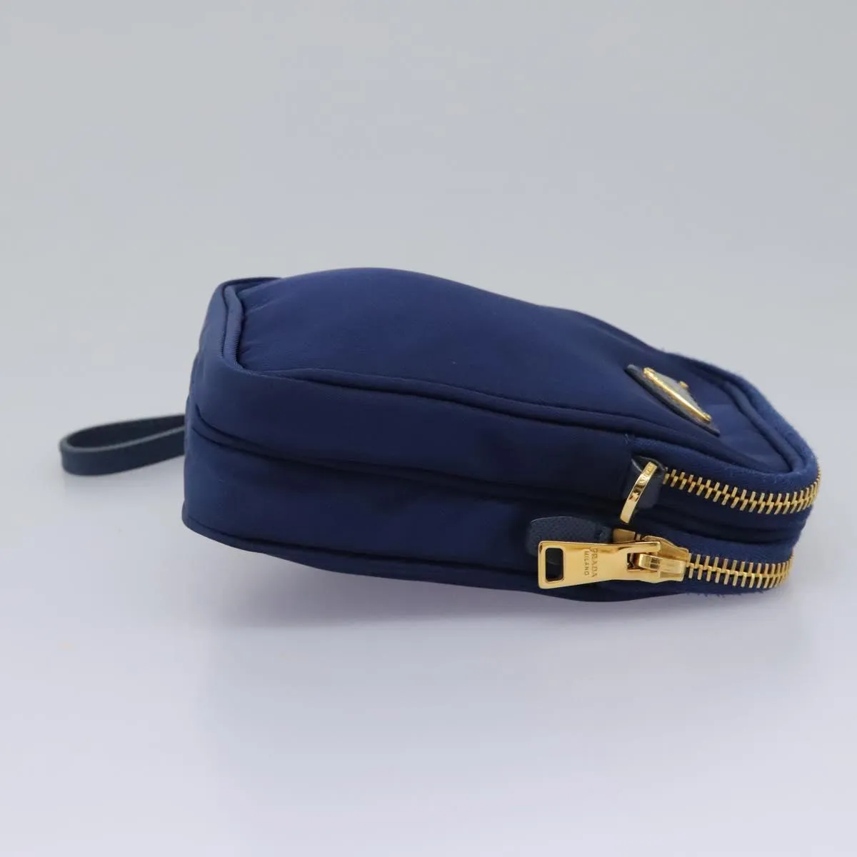 Prada Triangle Logo Synthetic Clutch Bag (Pre-Owned)