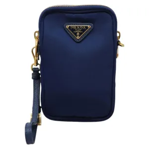 Prada Triangle Logo Synthetic Clutch Bag (Pre-Owned)