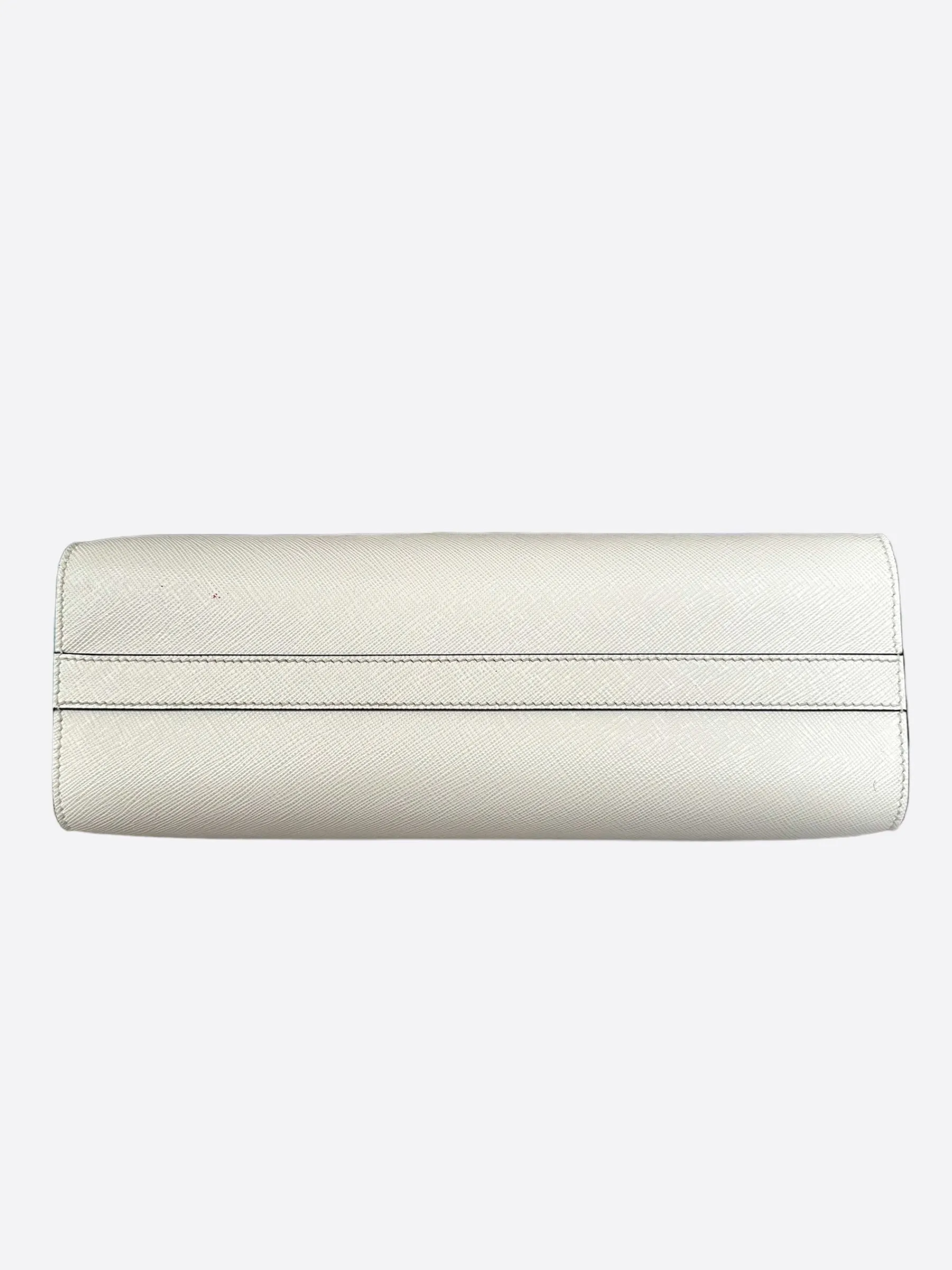 Prada White Large Saffiano Handbag