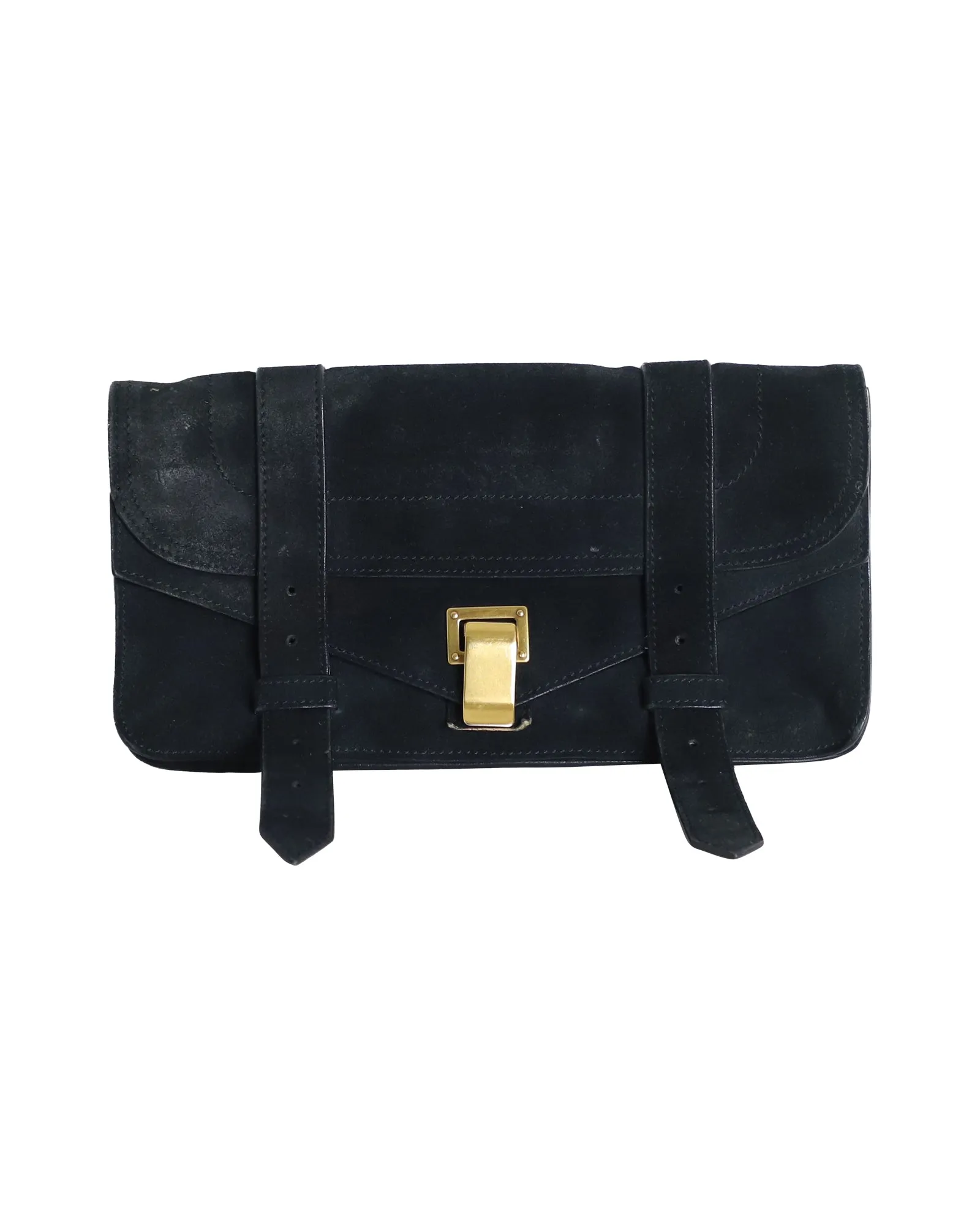 Proenza Schouler Tiny PS1 Satchel in Midnight Blue Suede