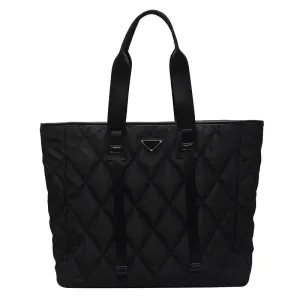 Quilted Diamond Style Nylon Casual Tote Bag
