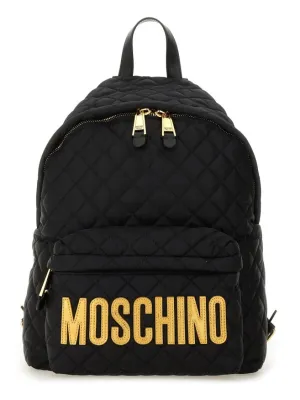 Quilted Logo" Backpack