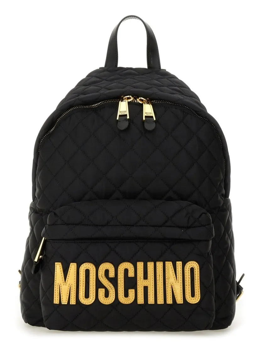 Quilted Logo" Backpack