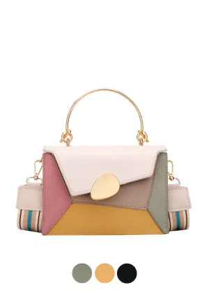 Rainbow Women's Handbag Leather Bags With Metal Handles