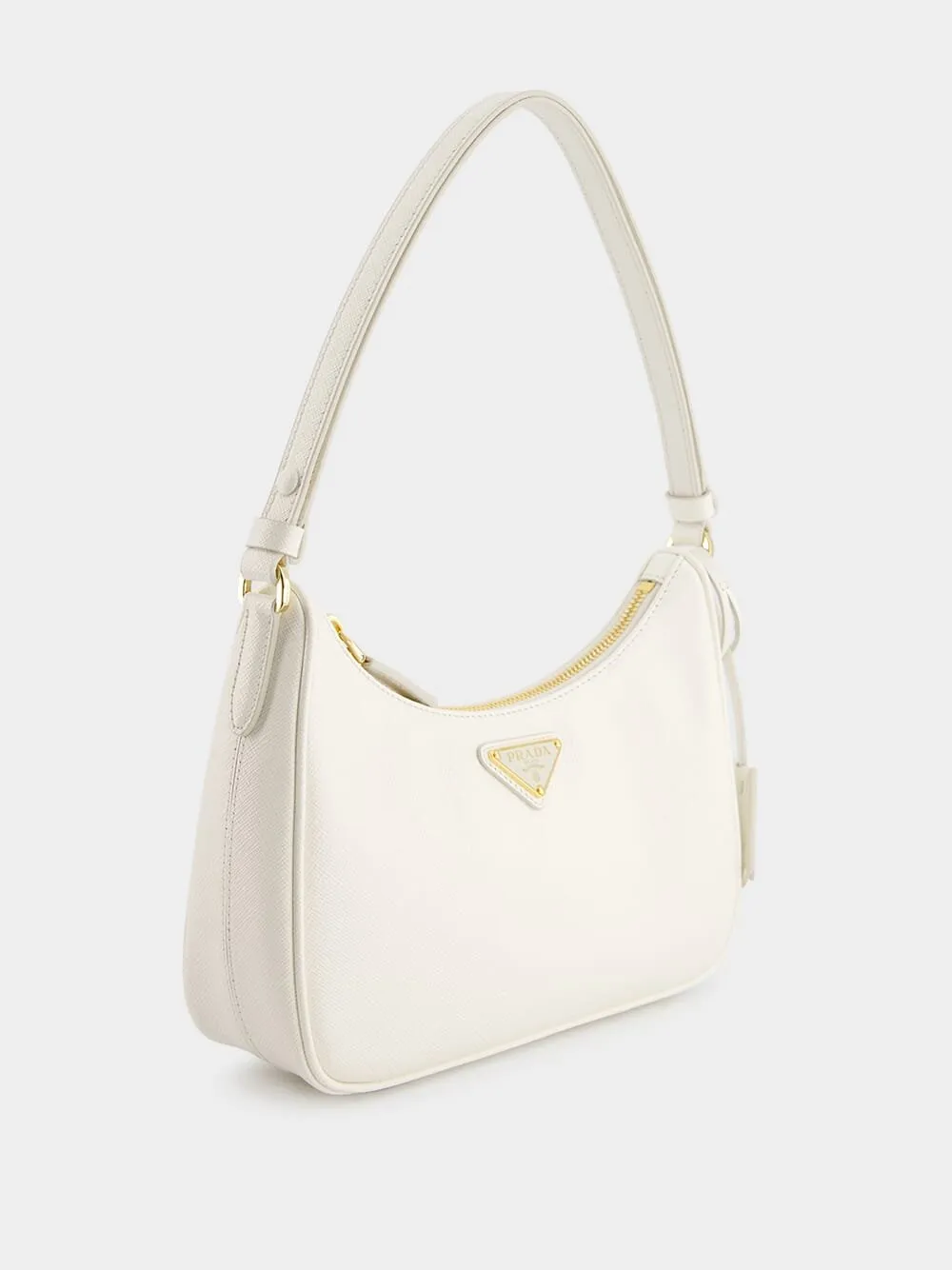 Re-Edition Saffiano White Leather Mini Bag