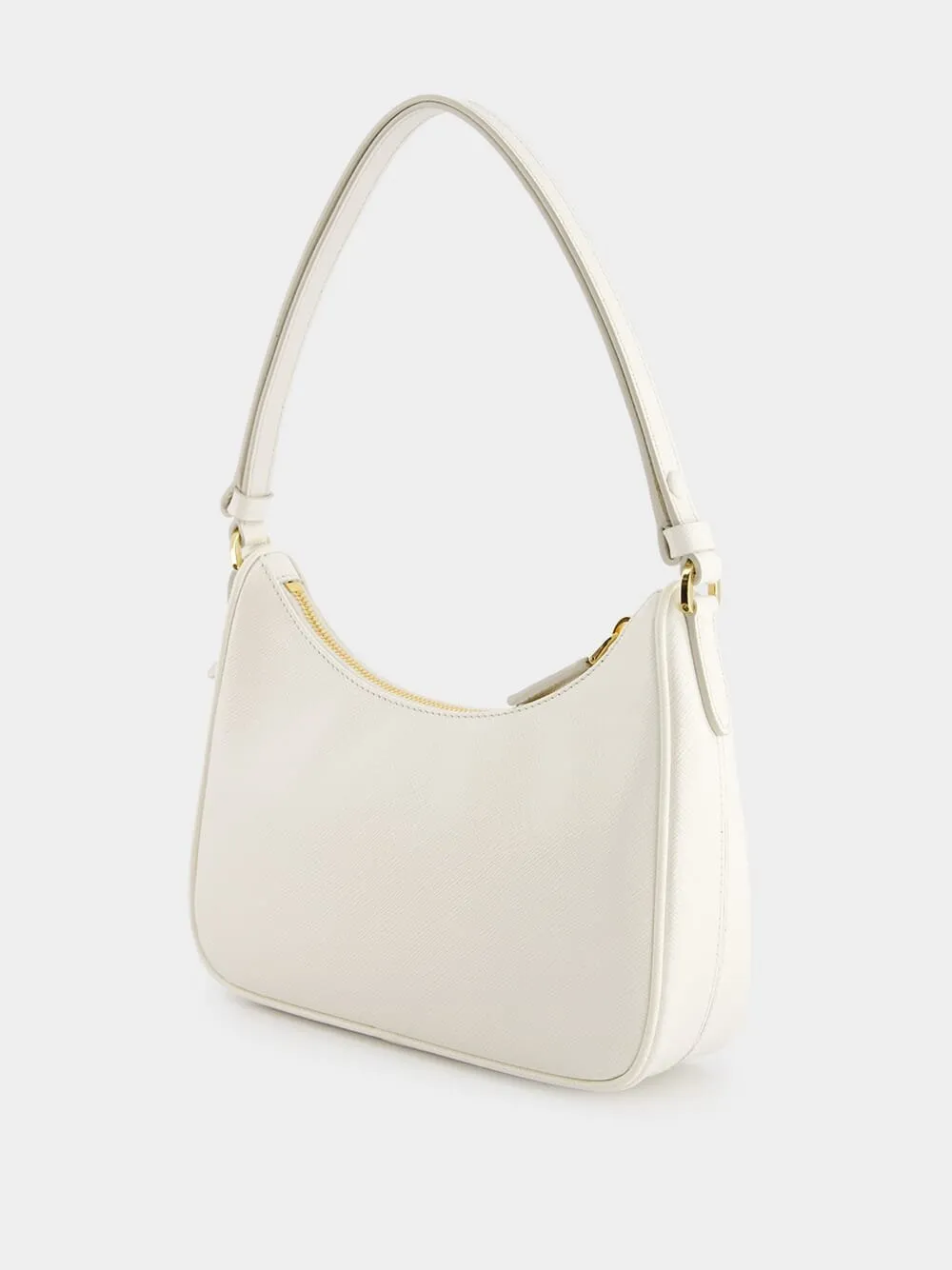 Re-Edition Saffiano White Leather Mini Bag