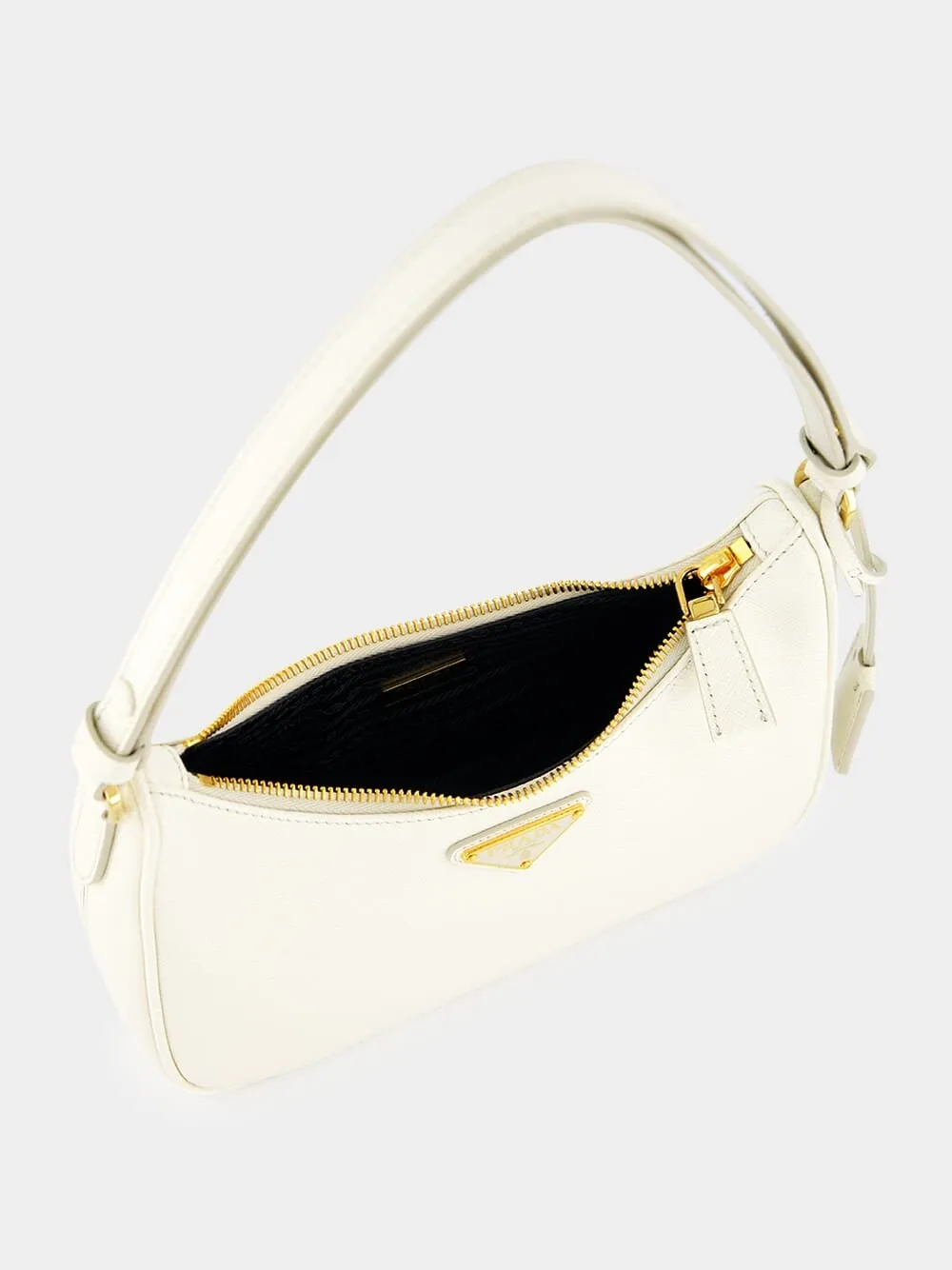 Re-Edition Saffiano White Leather Mini Bag