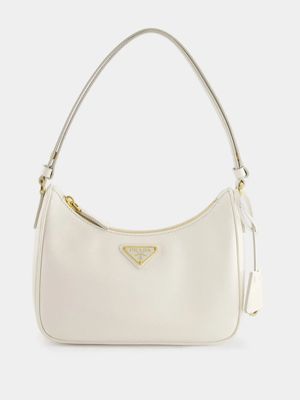 Re-Edition Saffiano White Leather Mini Bag