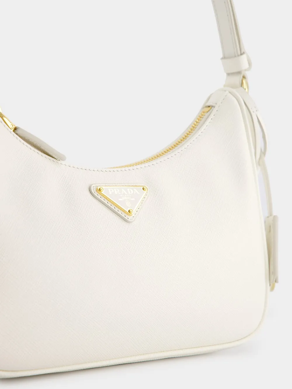 Re-Edition Saffiano White Leather Mini Bag