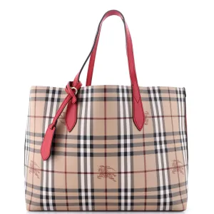 Reversible Tote Haymarket Coated Canvas and Leather Medium