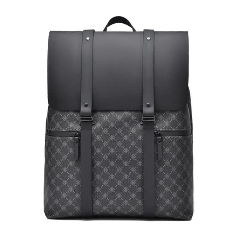 Rhombus Style Polyester Travel Commuter Laptop Backpack