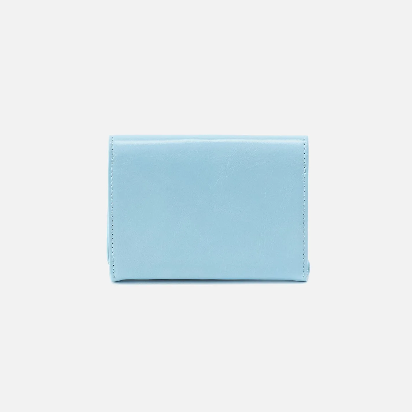 Robin Compact Wallet In Polished Leather - Stratosphere