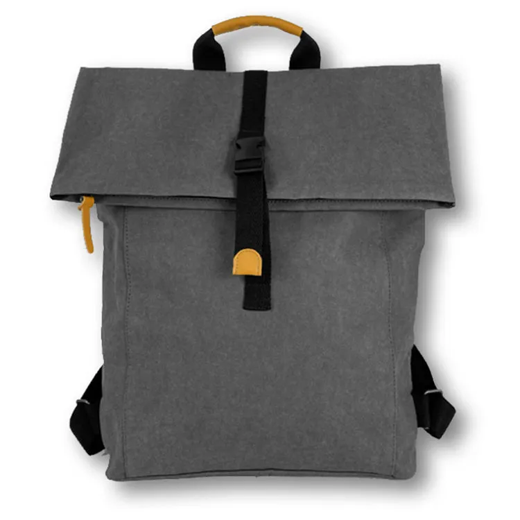 Roll Top Smart School Washable Kraft Paper Backpack