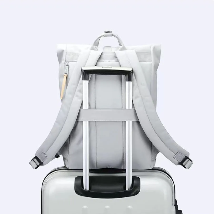 Roll top Ttravel Backpack Laptop Casual Daypack Bookbag
