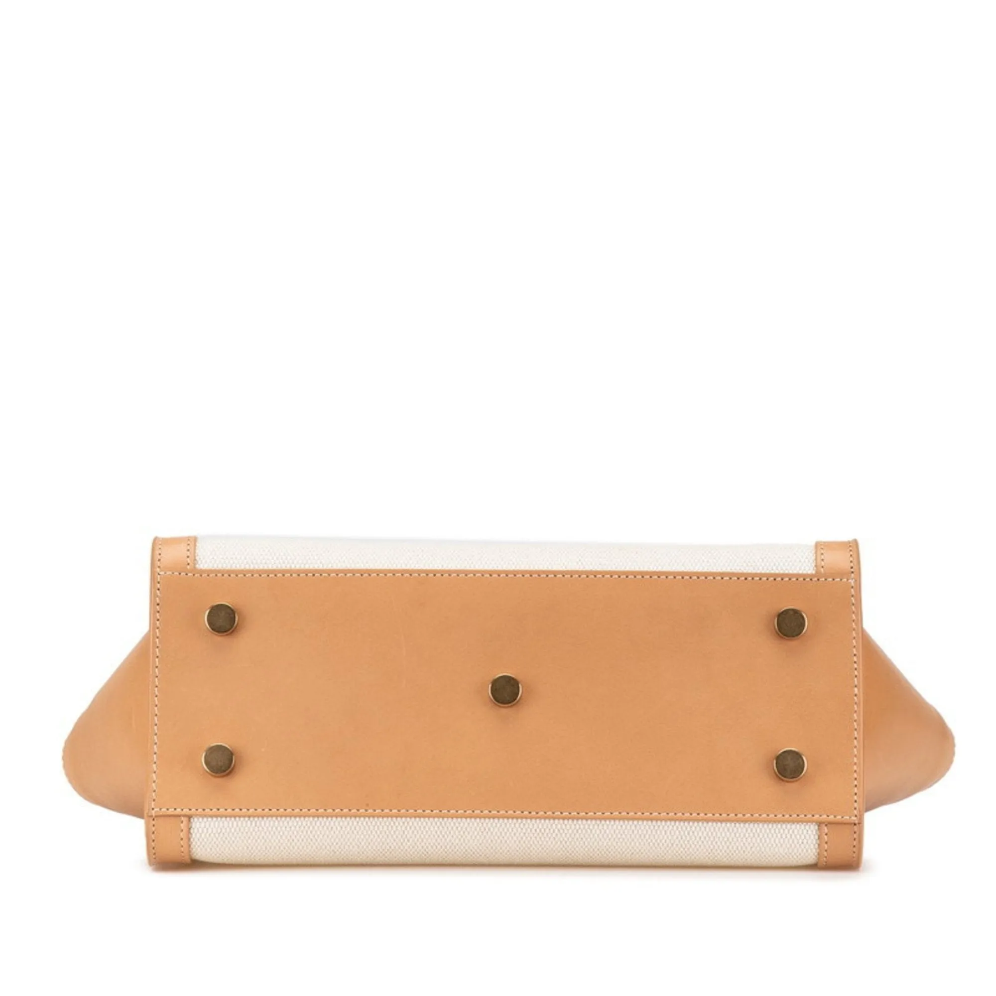 Saint Laurent  Leather Canvas Handbag (Pre-Owned)