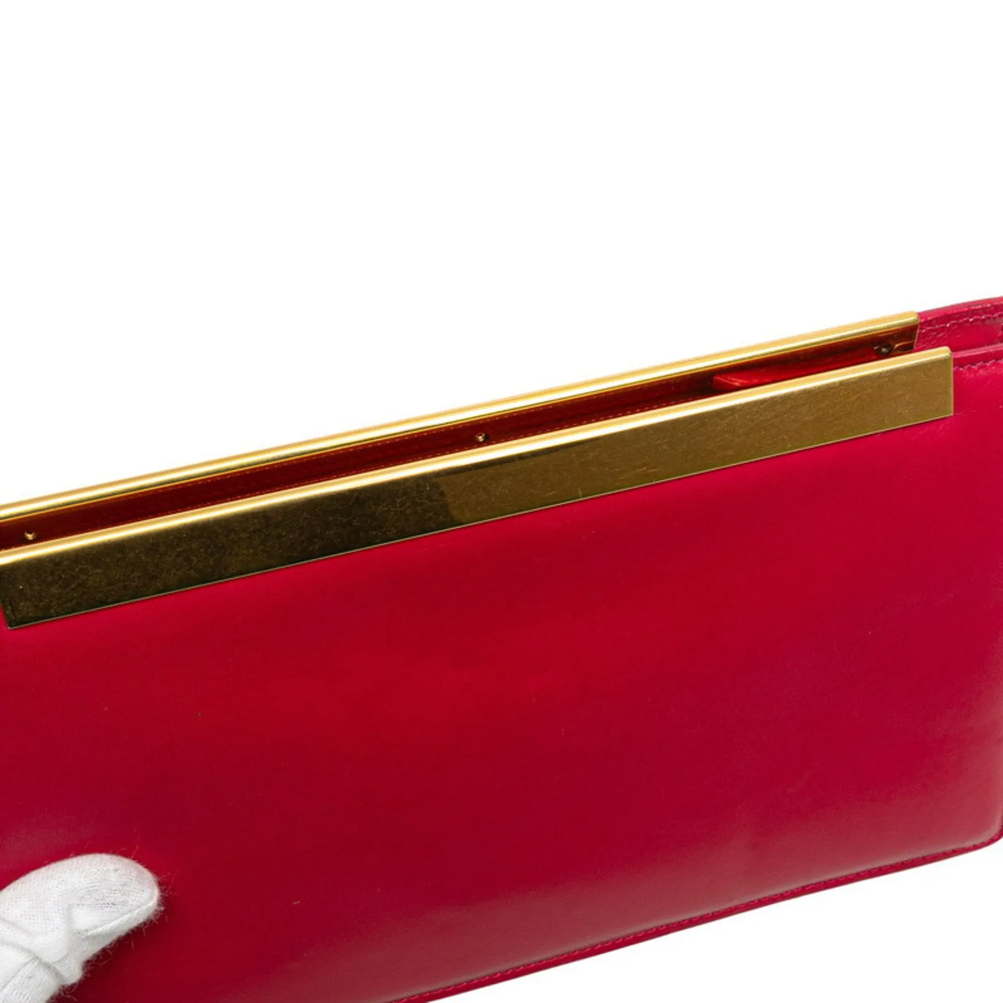 Saint Laurent Leather Clutch Bag (Pre-Owned)