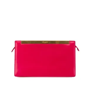 Saint Laurent Leather Clutch Bag (Pre-Owned)