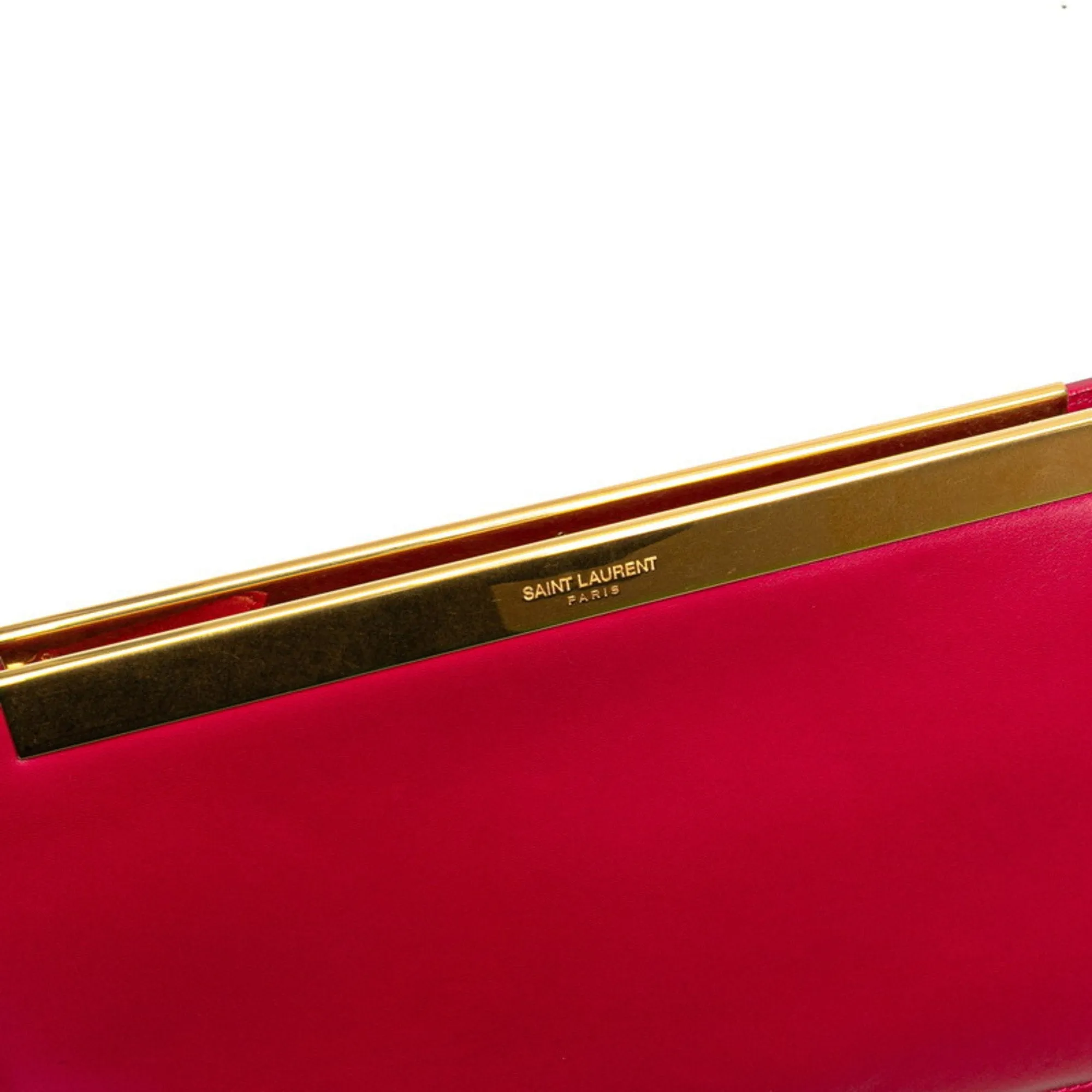 Saint Laurent Leather Clutch Bag (Pre-Owned)