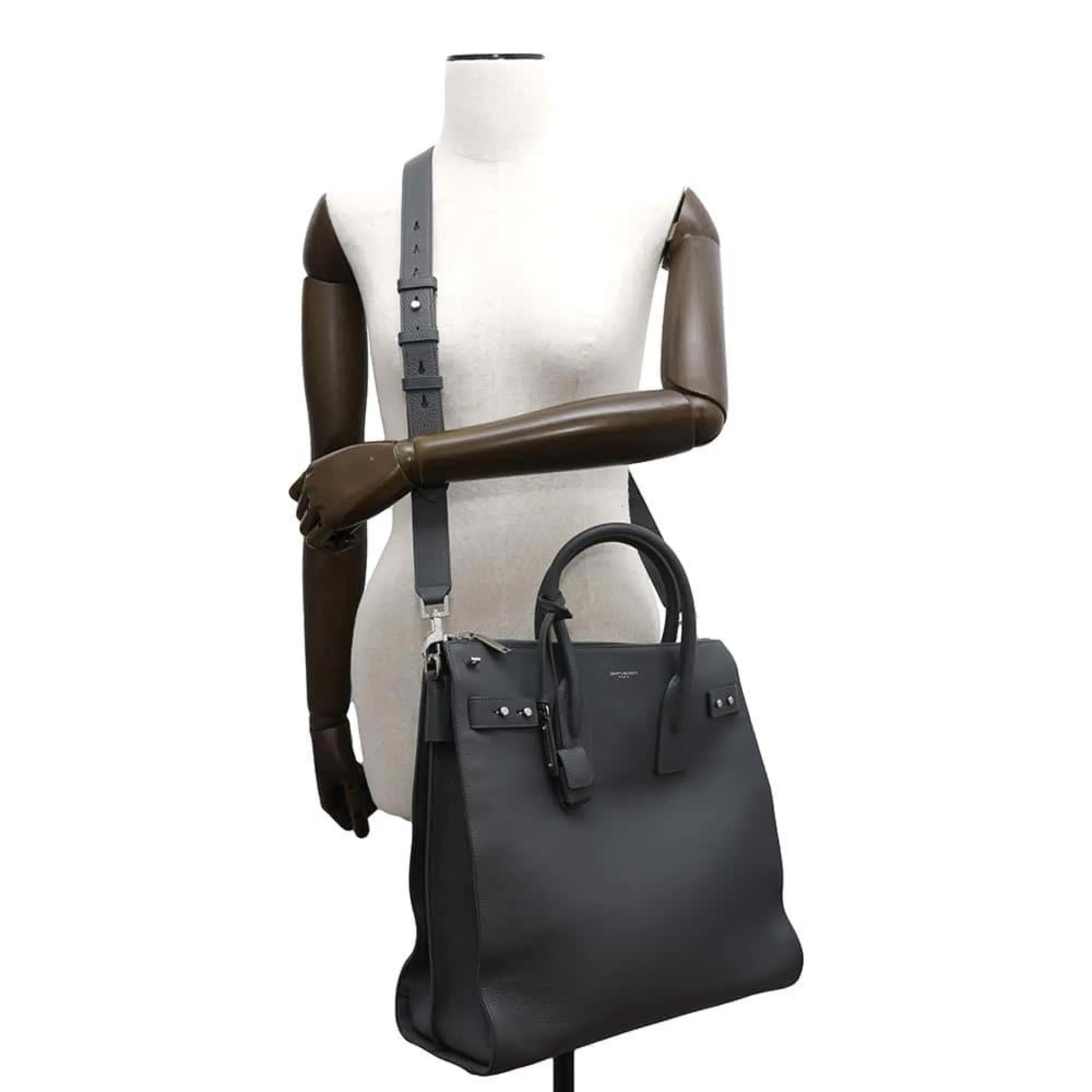 Saint Laurent Leather Tote Bag (Pre-Owned)