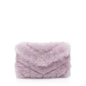Saint Laurent Shearling Puffer LouLou Clutch