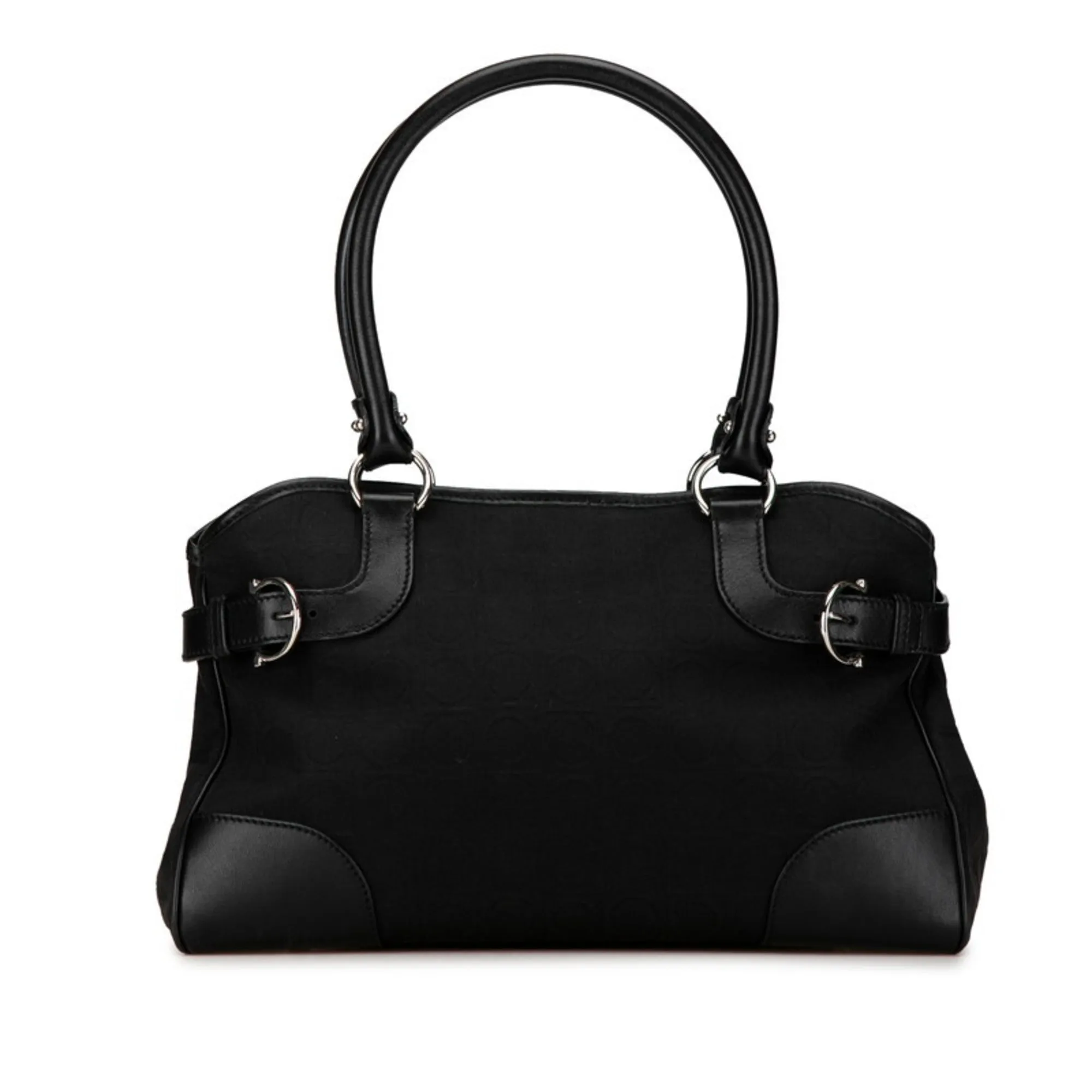 Salvatore Ferragamo  Canvas Leather Handbag Tote Bag (Pre-Owned)