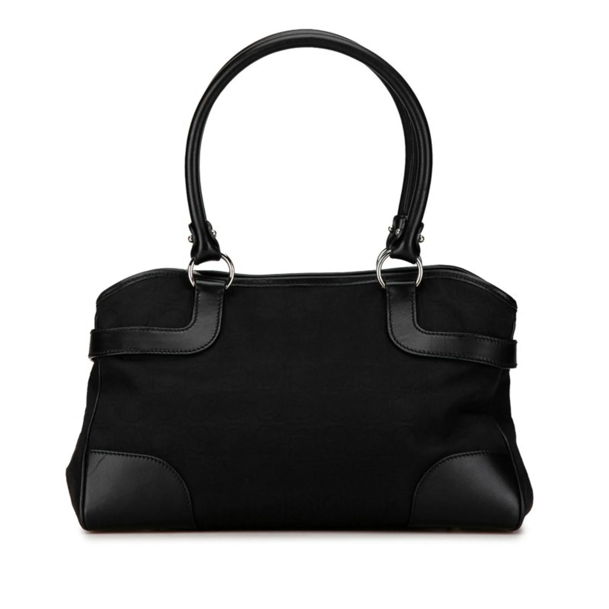 Salvatore Ferragamo  Canvas Leather Handbag Tote Bag (Pre-Owned)