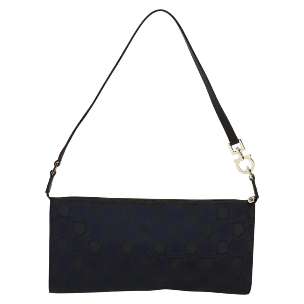 Salvatore Ferragamo Gancini Canvas Handbag (Pre-Owned)