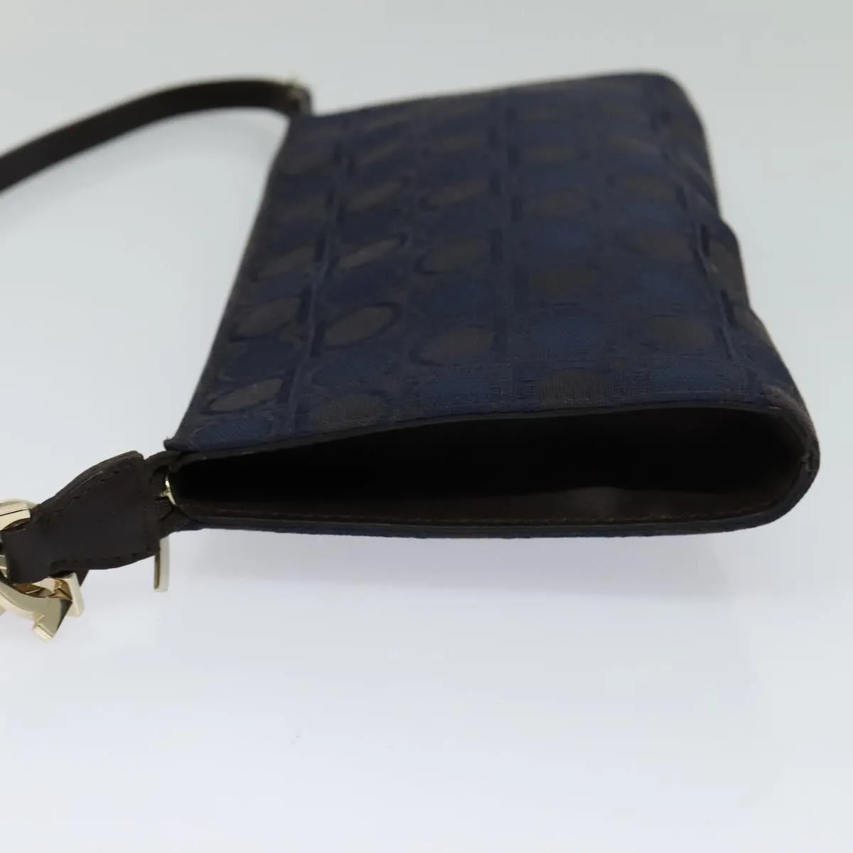 Salvatore Ferragamo Gancini Canvas Handbag (Pre-Owned)