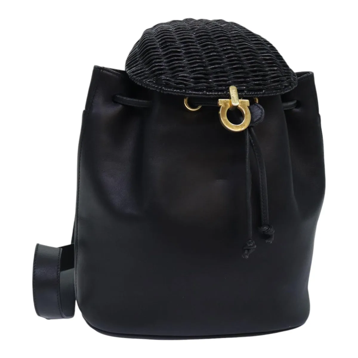 Salvatore Ferragamo Gancini  Leather Backpack Bag (Pre-Owned)