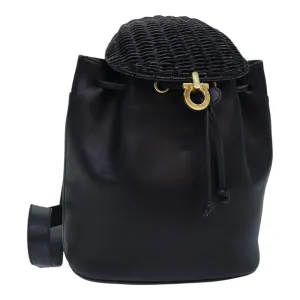 Salvatore Ferragamo Gancini  Leather Backpack Bag (Pre-Owned)