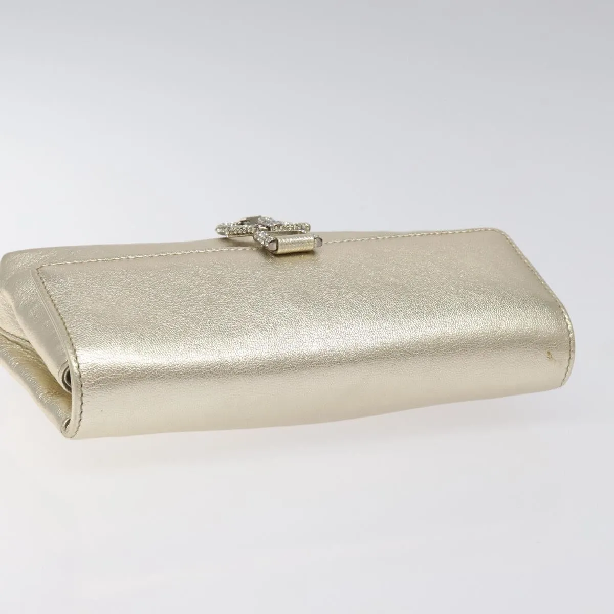 Salvatore Ferragamo Gancini Leather Clutch Bag (Pre-Owned)